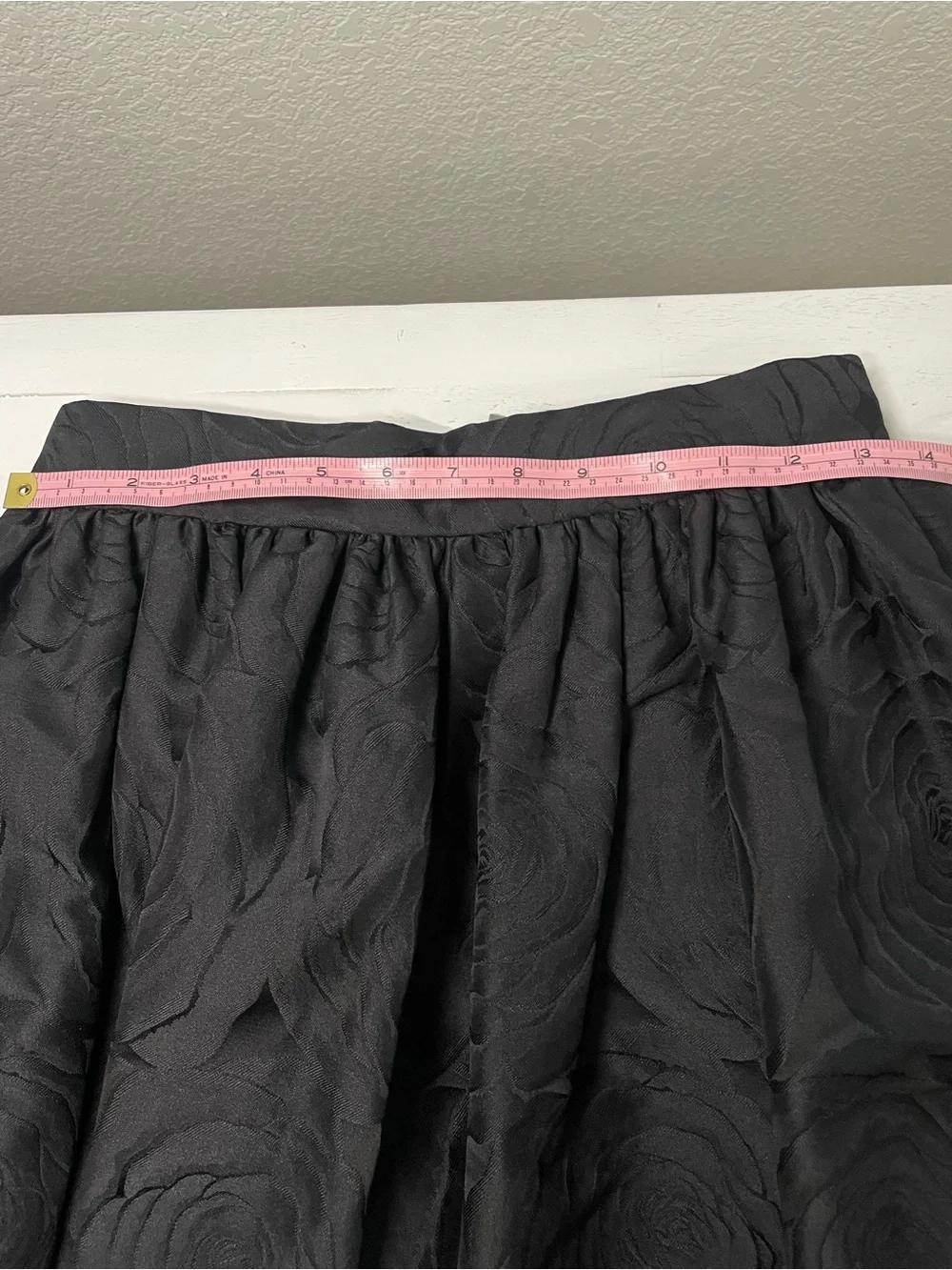 kate spade New York Skirt The Rules Black Rose Jacquard Fit & Flare Skirt Size 4